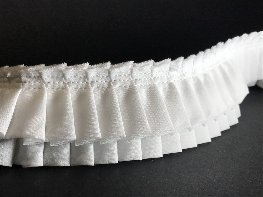 Cotton pleated frill 40mm