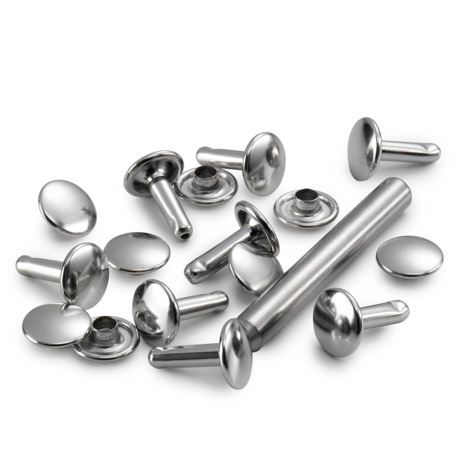 Prym Hollow Rivets, 6-9mm, Silver-coloured, 8 Items