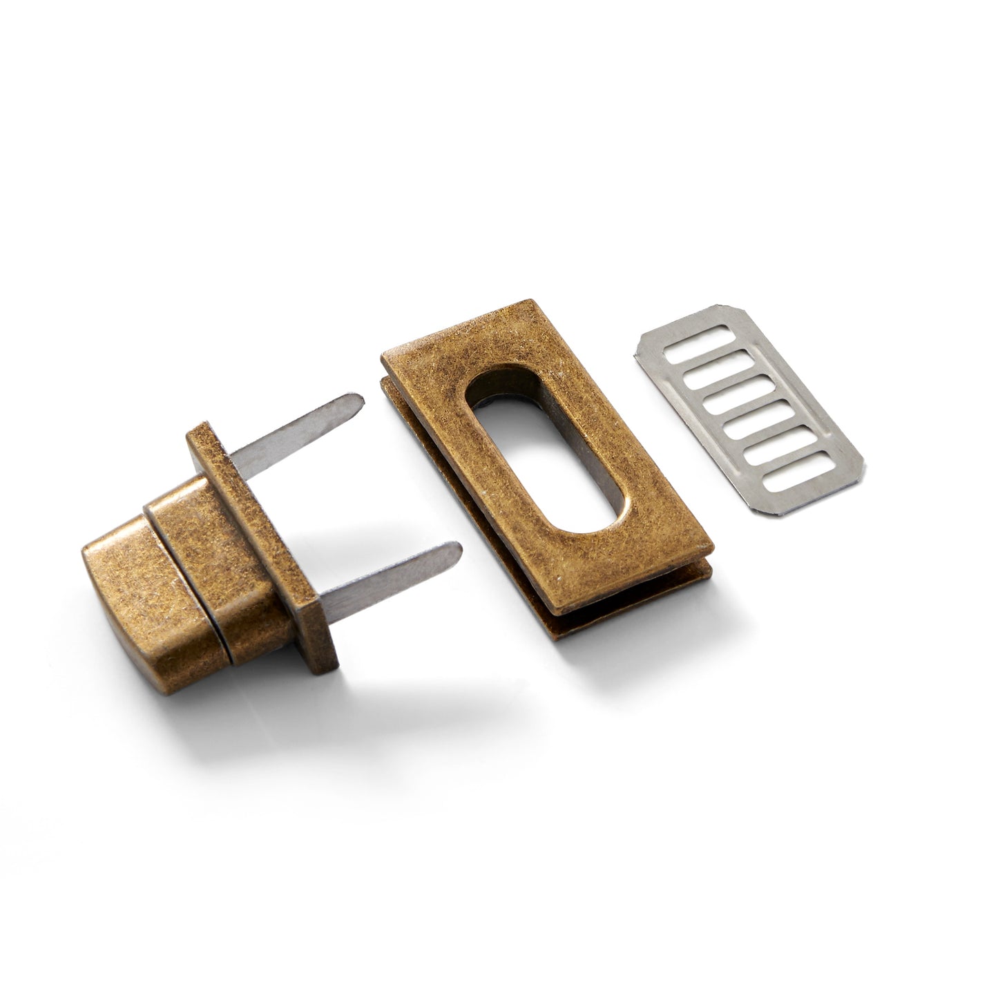 Prym Turn Clasp For Bags, Antique Brass, Brushed