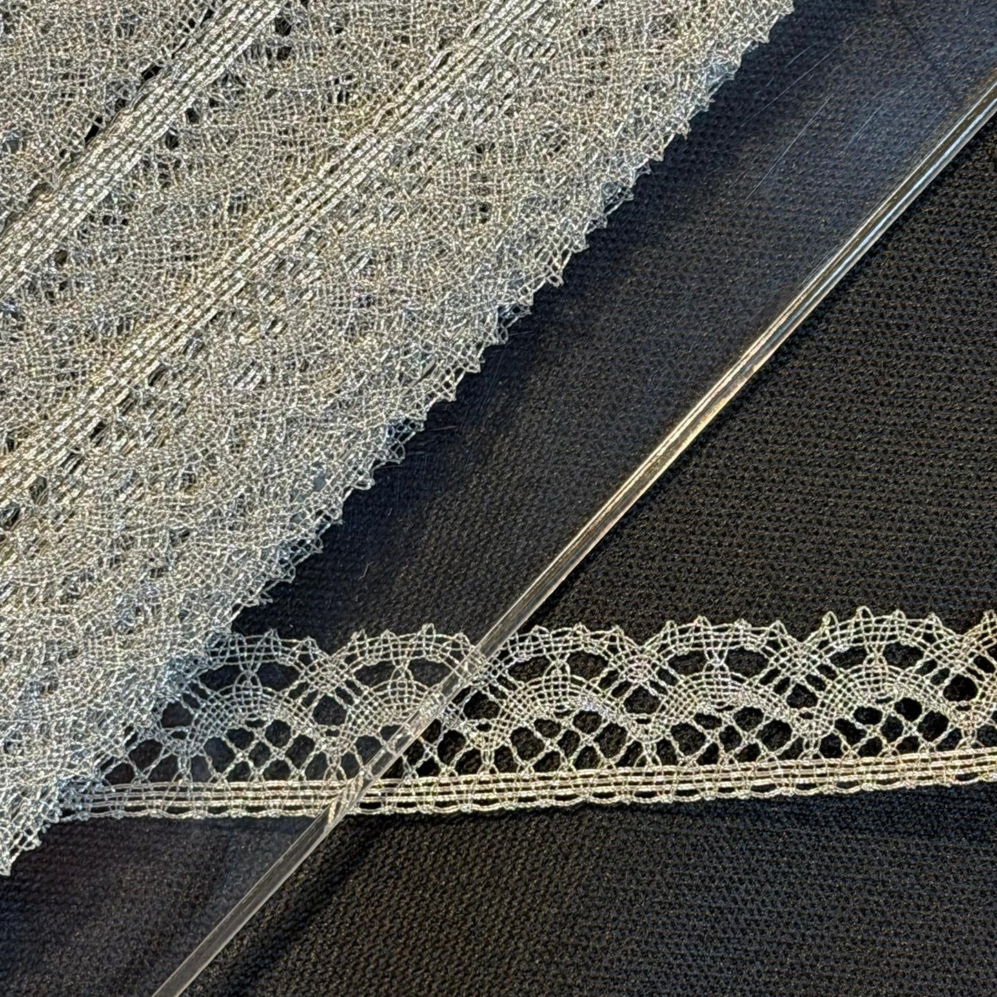 Bobbin Lace, 22mm, Bright Silver, Discontinued