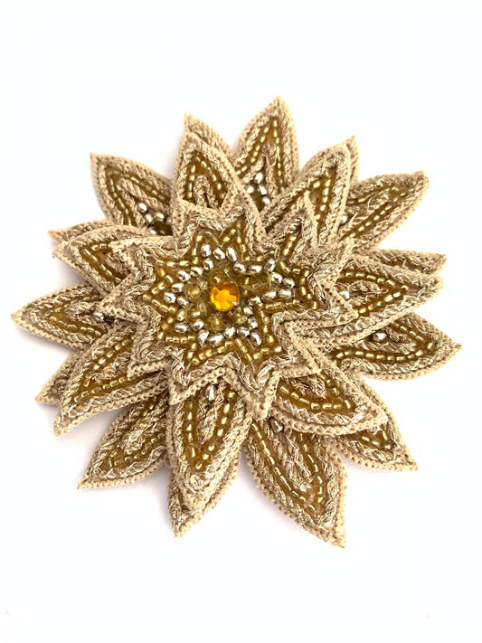 Beaded and sequinned motif