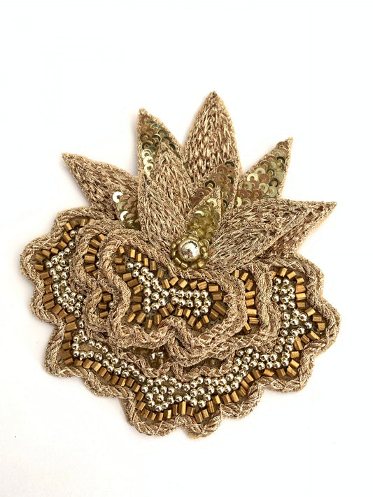 Beaded and sequinned motif