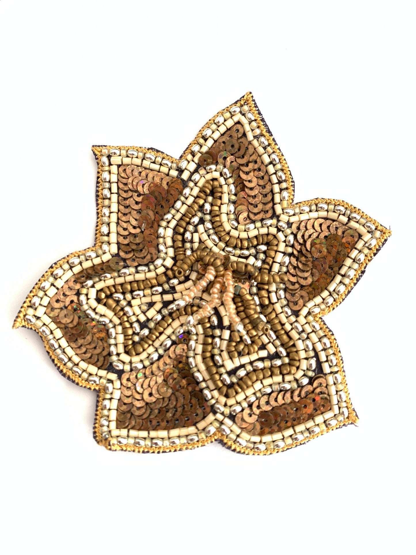 Beaded and sequinned motif