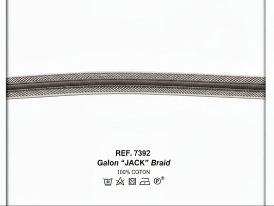 Jack Cotton Braid Trim, 15mm, Brown, 25M