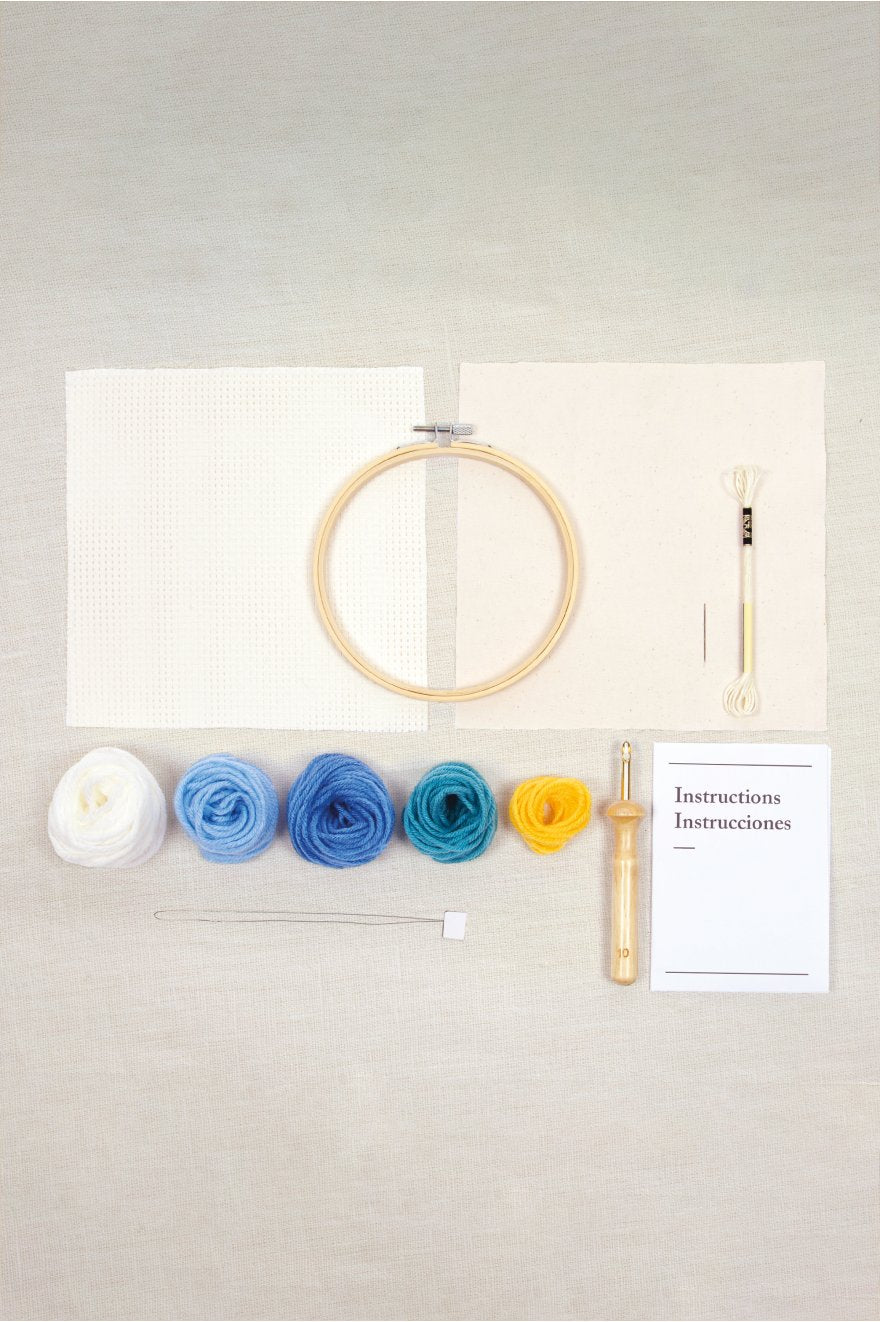 DMC Punch needle Kit - The ocean meditation
