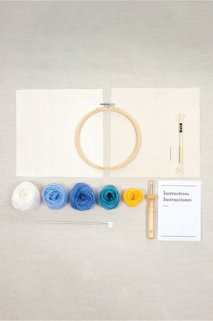 DMC Punch needle Kit - The ocean meditation