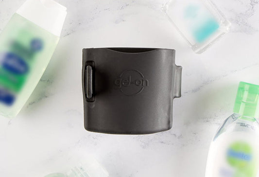 Gel-on hand sanitiser gel bottle holder