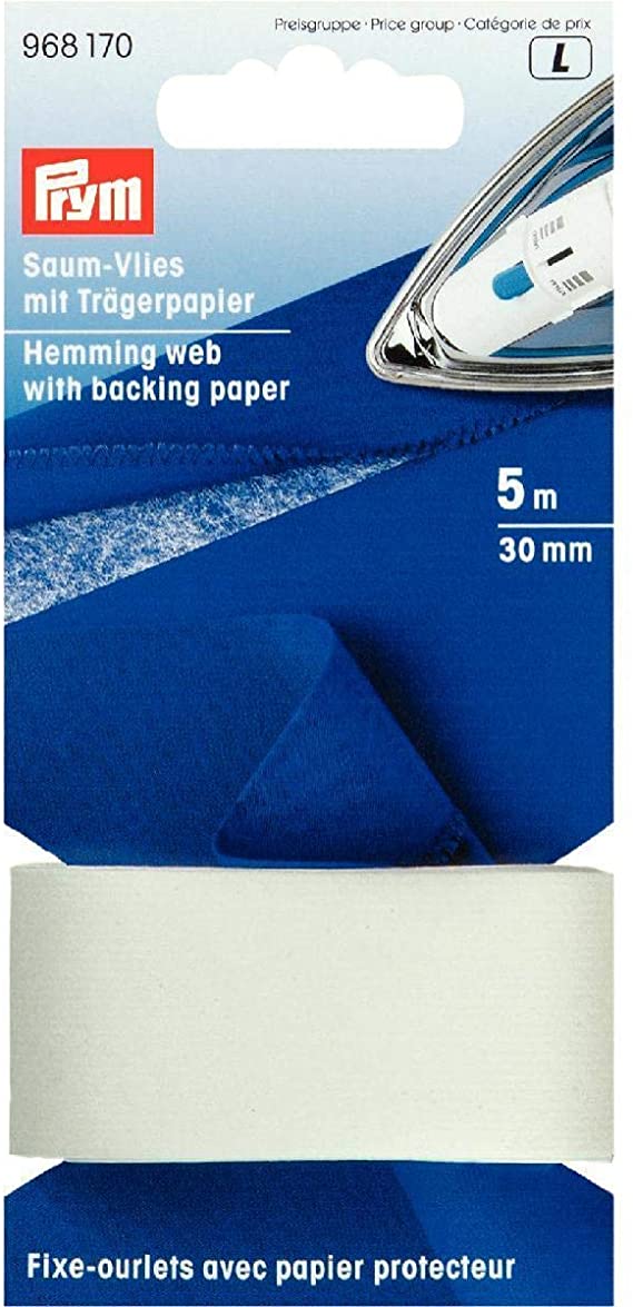 Hemming web with iron-on backing paper