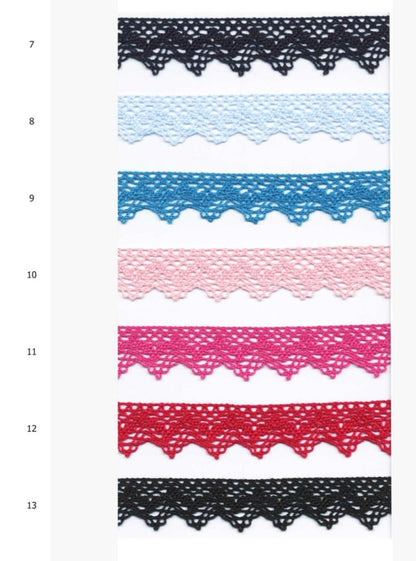 "Hana" 20mm Lace, 3 colours